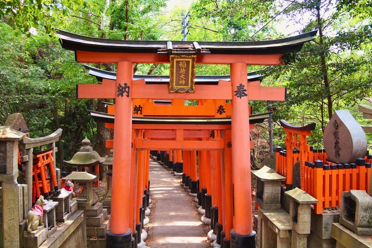 A torii gate means you're at a shrine